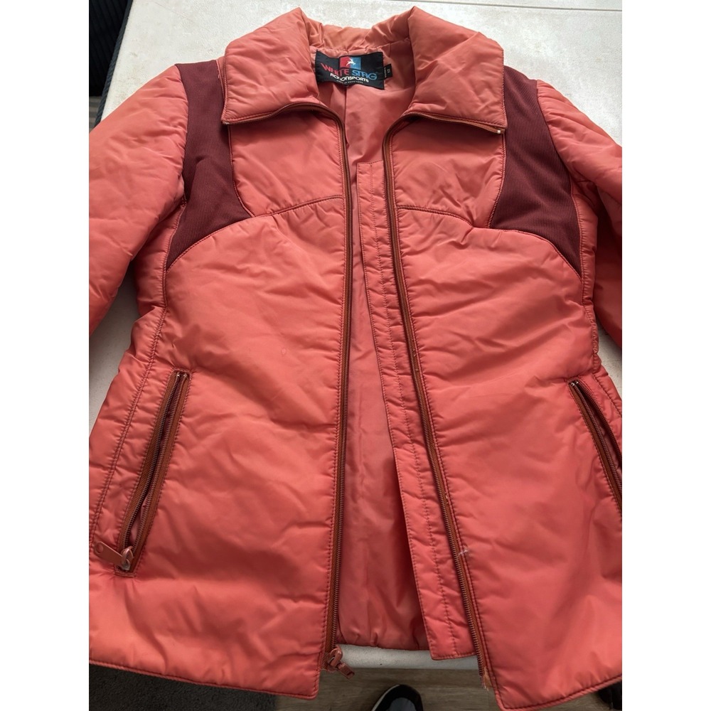 VTG White Stag Puffer Jacket Womens 12 Retro Ski Nylon Insulated Coat W/overalls